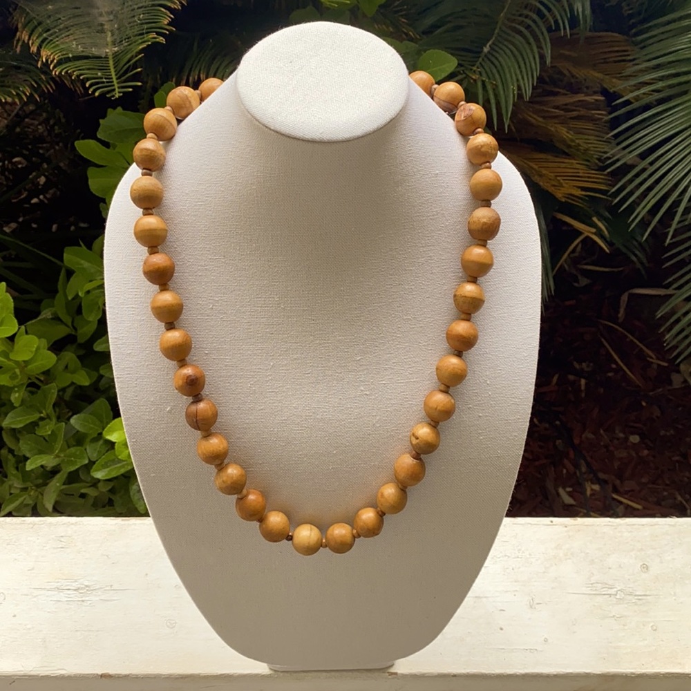 Vintage Chunky Beaded Wooden Necklace
